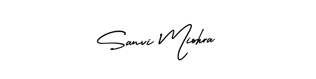 How to make Sanvi Mishra name signature. Use AmerikaSignatureDemo-Regular style for creating short signs online. This is the latest handwritten sign. Sanvi Mishra signature style 3 images and pictures png