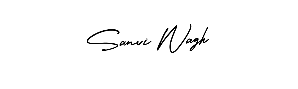 How to make Sanvi Wagh name signature. Use AmerikaSignatureDemo-Regular style for creating short signs online. This is the latest handwritten sign. Sanvi Wagh signature style 3 images and pictures png