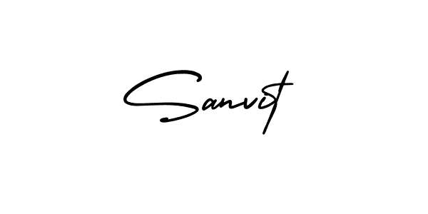 You should practise on your own different ways (AmerikaSignatureDemo-Regular) to write your name (Sanvit) in signature. don't let someone else do it for you. Sanvit signature style 3 images and pictures png