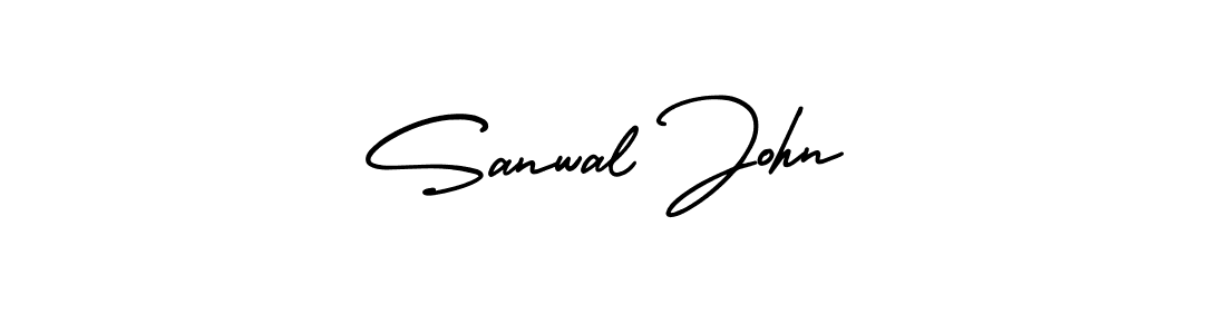 It looks lik you need a new signature style for name Sanwal John. Design unique handwritten (AmerikaSignatureDemo-Regular) signature with our free signature maker in just a few clicks. Sanwal John signature style 3 images and pictures png