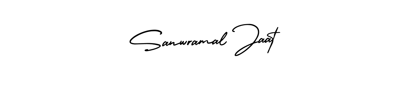 if you are searching for the best signature style for your name Sanwramal Jaat. so please give up your signature search. here we have designed multiple signature styles  using AmerikaSignatureDemo-Regular. Sanwramal Jaat signature style 3 images and pictures png