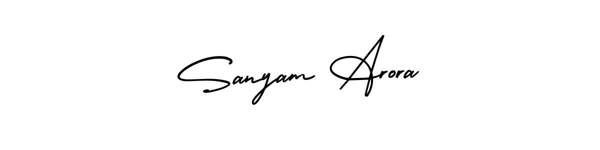 Create a beautiful signature design for name Sanyam Arora. With this signature (AmerikaSignatureDemo-Regular) fonts, you can make a handwritten signature for free. Sanyam Arora signature style 3 images and pictures png