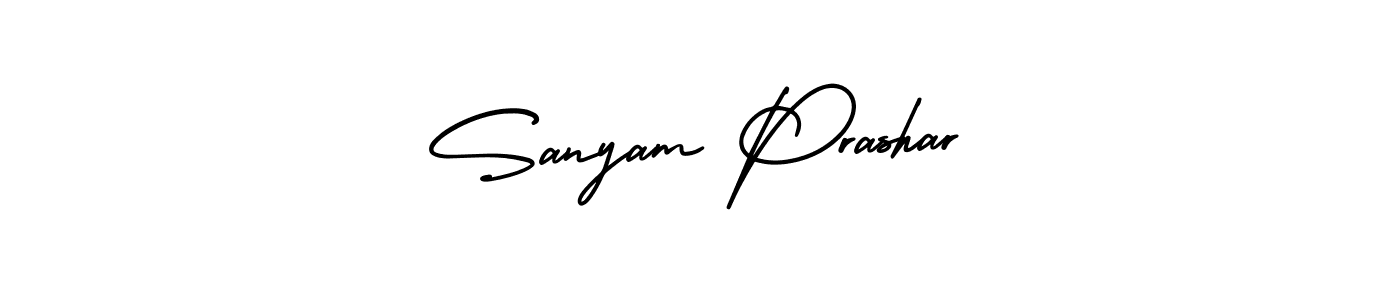 How to Draw Sanyam Prashar signature style? AmerikaSignatureDemo-Regular is a latest design signature styles for name Sanyam Prashar. Sanyam Prashar signature style 3 images and pictures png