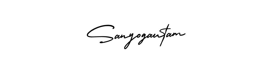 Make a beautiful signature design for name Sanyogautam. Use this online signature maker to create a handwritten signature for free. Sanyogautam signature style 3 images and pictures png