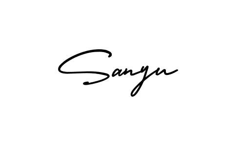 How to Draw Sanyu signature style? AmerikaSignatureDemo-Regular is a latest design signature styles for name Sanyu. Sanyu signature style 3 images and pictures png