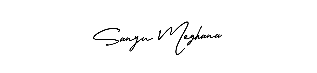 Make a beautiful signature design for name Sanyu Meghana. Use this online signature maker to create a handwritten signature for free. Sanyu Meghana signature style 3 images and pictures png