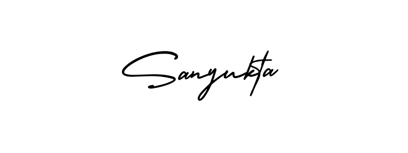 It looks lik you need a new signature style for name Sanyukta. Design unique handwritten (AmerikaSignatureDemo-Regular) signature with our free signature maker in just a few clicks. Sanyukta signature style 3 images and pictures png