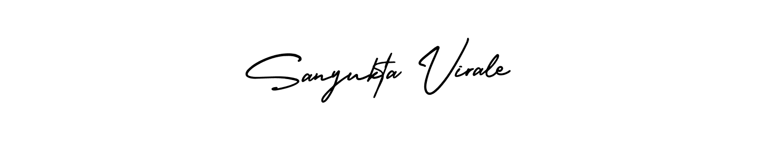 Sanyukta Virale stylish signature style. Best Handwritten Sign (AmerikaSignatureDemo-Regular) for my name. Handwritten Signature Collection Ideas for my name Sanyukta Virale. Sanyukta Virale signature style 3 images and pictures png