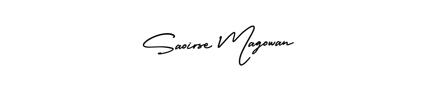How to make Saoirse Magowan name signature. Use AmerikaSignatureDemo-Regular style for creating short signs online. This is the latest handwritten sign. Saoirse Magowan signature style 3 images and pictures png