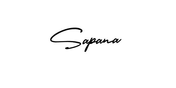 It looks lik you need a new signature style for name Sapana. Design unique handwritten (AmerikaSignatureDemo-Regular) signature with our free signature maker in just a few clicks. Sapana signature style 3 images and pictures png