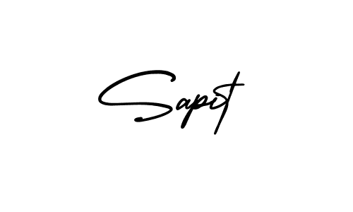 How to make Sapit name signature. Use AmerikaSignatureDemo-Regular style for creating short signs online. This is the latest handwritten sign. Sapit signature style 3 images and pictures png