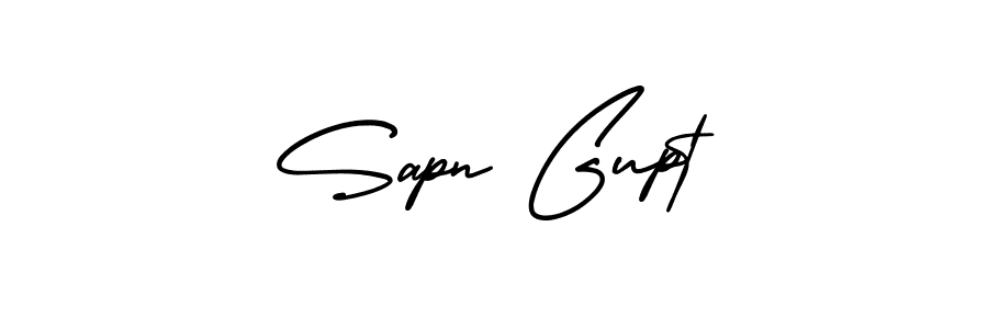 How to Draw Sapn Gupt signature style? AmerikaSignatureDemo-Regular is a latest design signature styles for name Sapn Gupt. Sapn Gupt signature style 3 images and pictures png