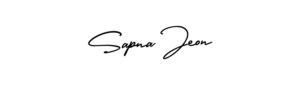 How to make Sapna Jeon signature? AmerikaSignatureDemo-Regular is a professional autograph style. Create handwritten signature for Sapna Jeon name. Sapna Jeon signature style 3 images and pictures png