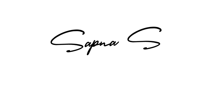 Also You can easily find your signature by using the search form. We will create Sapna S name handwritten signature images for you free of cost using AmerikaSignatureDemo-Regular sign style. Sapna S signature style 3 images and pictures png