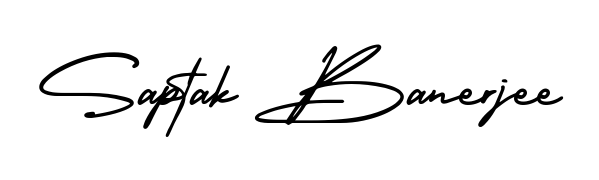 Download transparent PNG signature for name Saptak Banerjee styled with AmerikaSignatureDemo-Regular font. Ready to paste directly into PDF and Word agreements. Saptak Banerjee signature style 3 images and pictures png