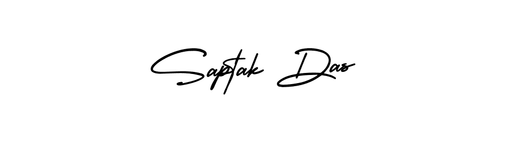 The best way (AmerikaSignatureDemo-Regular) to make a short signature is to pick only two or three words in your name. The name Saptak Das include a total of six letters. For converting this name. Saptak Das signature style 3 images and pictures png