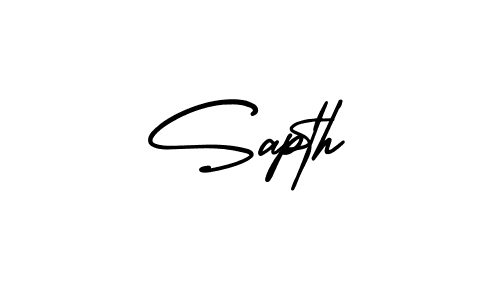 How to Draw Sapth signature style? AmerikaSignatureDemo-Regular is a latest design signature styles for name Sapth. Sapth signature style 3 images and pictures png