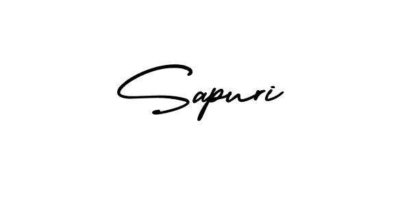 The best way (AmerikaSignatureDemo-Regular) to make a short signature is to pick only two or three words in your name. The name Sapuri include a total of six letters. For converting this name. Sapuri signature style 3 images and pictures png