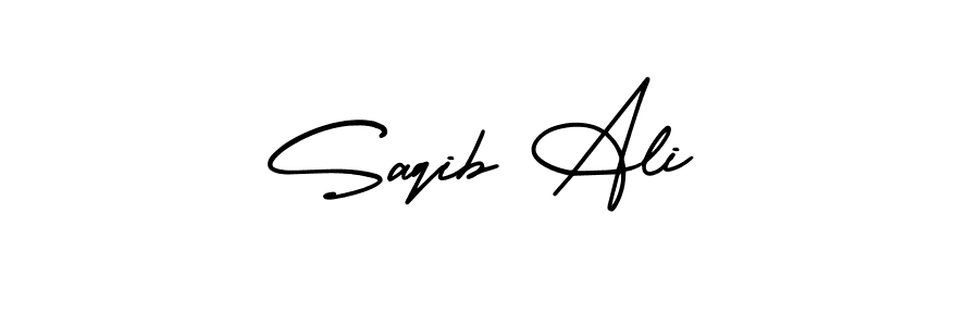 Also You can easily find your signature by using the search form. We will create Saqib Ali name handwritten signature images for you free of cost using AmerikaSignatureDemo-Regular sign style. Saqib Ali signature style 3 images and pictures png