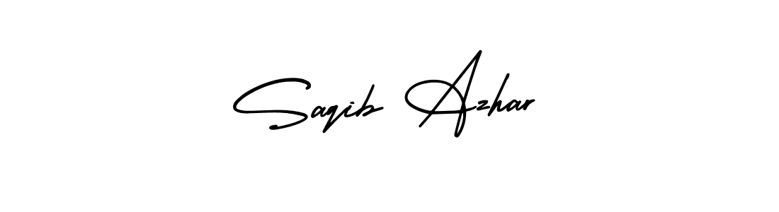 Design your own signature with our free online signature maker. With this signature software, you can create a handwritten (AmerikaSignatureDemo-Regular) signature for name Saqib Azhar. Saqib Azhar signature style 3 images and pictures png