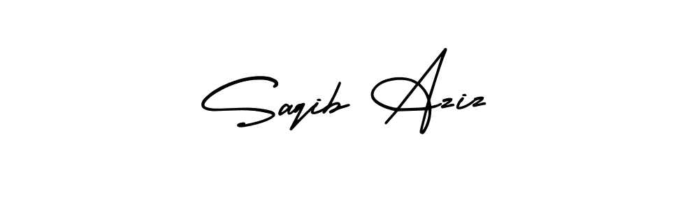 Best and Professional Signature Style for Saqib Aziz. AmerikaSignatureDemo-Regular Best Signature Style Collection. Saqib Aziz signature style 3 images and pictures png