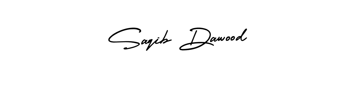 The best way (AmerikaSignatureDemo-Regular) to make a short signature is to pick only two or three words in your name. The name Saqib Dawood include a total of six letters. For converting this name. Saqib Dawood signature style 3 images and pictures png