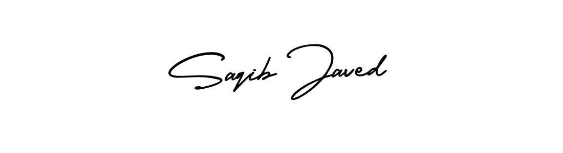 How to make Saqib Javed name signature. Use AmerikaSignatureDemo-Regular style for creating short signs online. This is the latest handwritten sign. Saqib Javed signature style 3 images and pictures png