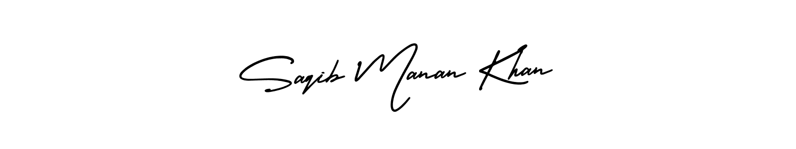 Make a beautiful signature design for name Saqib Manan Khan. Use this online signature maker to create a handwritten signature for free. Saqib Manan Khan signature style 3 images and pictures png