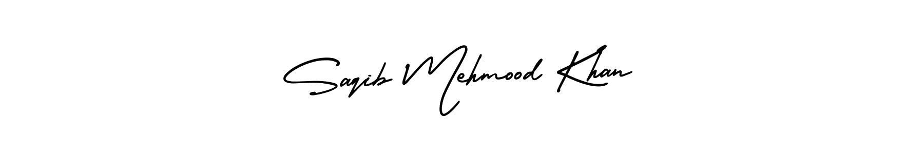 The best way (AmerikaSignatureDemo-Regular) to make a short signature is to pick only two or three words in your name. The name Saqib Mehmood Khan include a total of six letters. For converting this name. Saqib Mehmood Khan signature style 3 images and pictures png