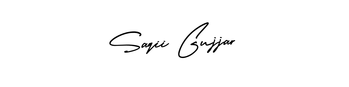 Create a beautiful signature design for name Saqii Gujjar. With this signature (AmerikaSignatureDemo-Regular) fonts, you can make a handwritten signature for free. Saqii Gujjar signature style 3 images and pictures png