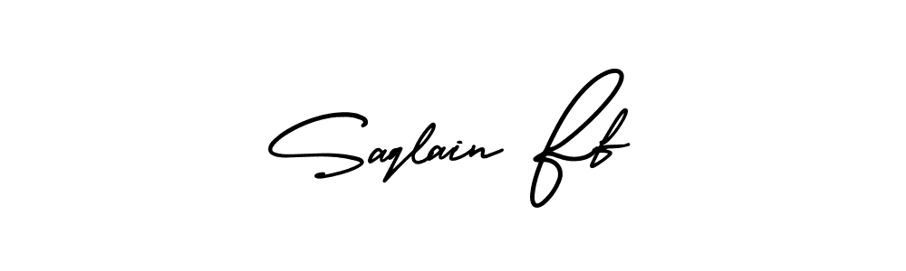 Use a signature maker to create a handwritten signature online. With this signature software, you can design (AmerikaSignatureDemo-Regular) your own signature for name Saqlain Ff. Saqlain Ff signature style 3 images and pictures png