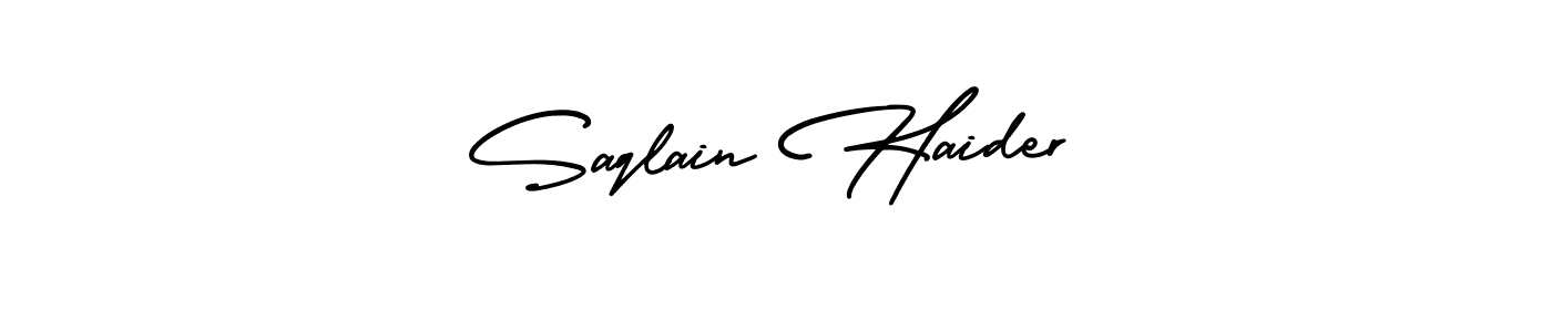 AmerikaSignatureDemo-Regular is a professional signature style that is perfect for those who want to add a touch of class to their signature. It is also a great choice for those who want to make their signature more unique. Get Saqlain Haider name to fancy signature for free. Saqlain Haider signature style 3 images and pictures png
