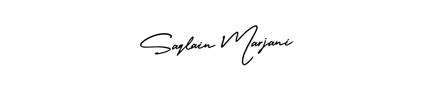 Make a beautiful signature design for name Saqlain Marjani. Use this online signature maker to create a handwritten signature for free. Saqlain Marjani signature style 3 images and pictures png