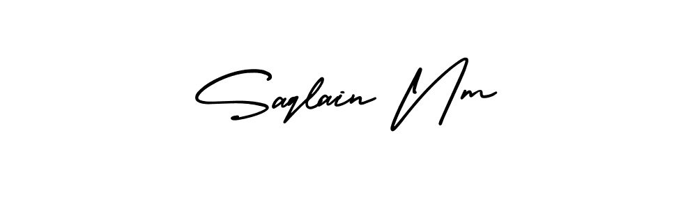 AmerikaSignatureDemo-Regular is a professional signature style that is perfect for those who want to add a touch of class to their signature. It is also a great choice for those who want to make their signature more unique. Get Saqlain Nm name to fancy signature for free. Saqlain Nm signature style 3 images and pictures png