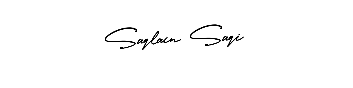 Make a beautiful signature design for name Saqlain Saqi. With this signature (AmerikaSignatureDemo-Regular) style, you can create a handwritten signature for free. Saqlain Saqi signature style 3 images and pictures png