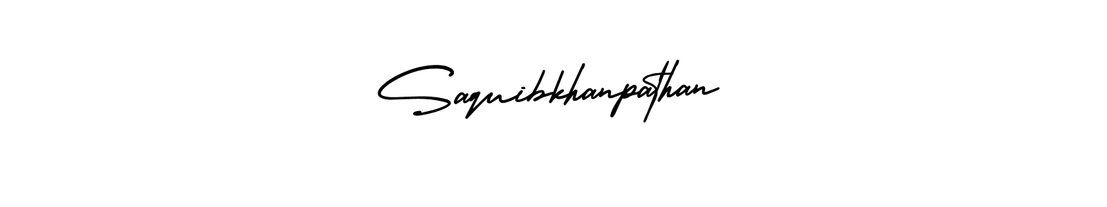 Make a short Saquibkhanpathan signature style. Manage your documents anywhere anytime using AmerikaSignatureDemo-Regular. Create and add eSignatures, submit forms, share and send files easily. Saquibkhanpathan signature style 3 images and pictures png