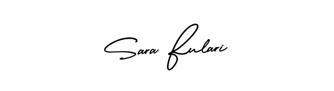It looks lik you need a new signature style for name Sara Fulari. Design unique handwritten (AmerikaSignatureDemo-Regular) signature with our free signature maker in just a few clicks. Sara Fulari signature style 3 images and pictures png