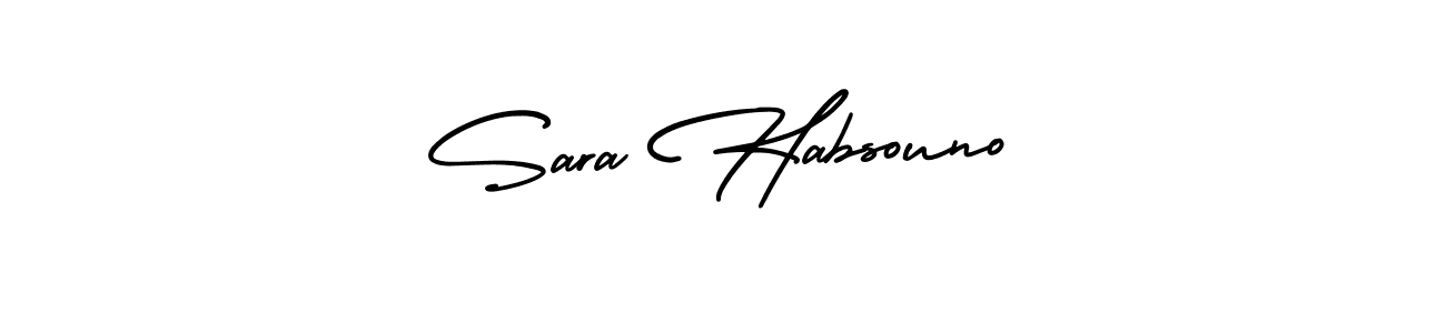 if you are searching for the best signature style for your name Sara Habsouno. so please give up your signature search. here we have designed multiple signature styles  using AmerikaSignatureDemo-Regular. Sara Habsouno signature style 3 images and pictures png