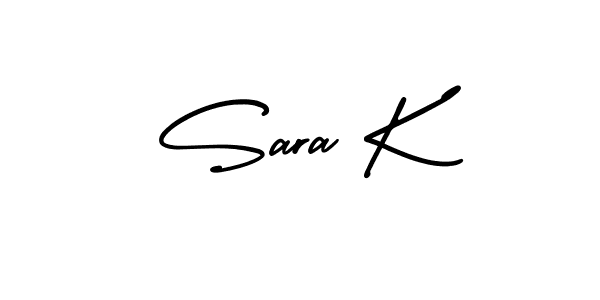 How to Draw Sara K signature style? AmerikaSignatureDemo-Regular is a latest design signature styles for name Sara K. Sara K signature style 3 images and pictures png