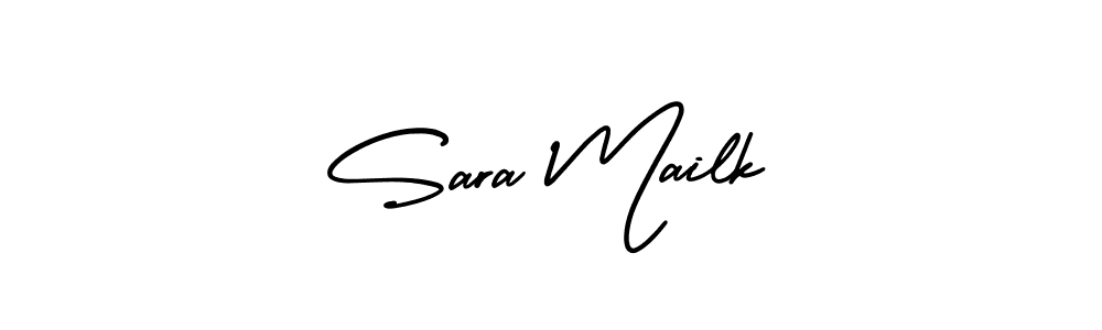 Sara Mailk stylish signature style. Best Handwritten Sign (AmerikaSignatureDemo-Regular) for my name. Handwritten Signature Collection Ideas for my name Sara Mailk. Sara Mailk signature style 3 images and pictures png