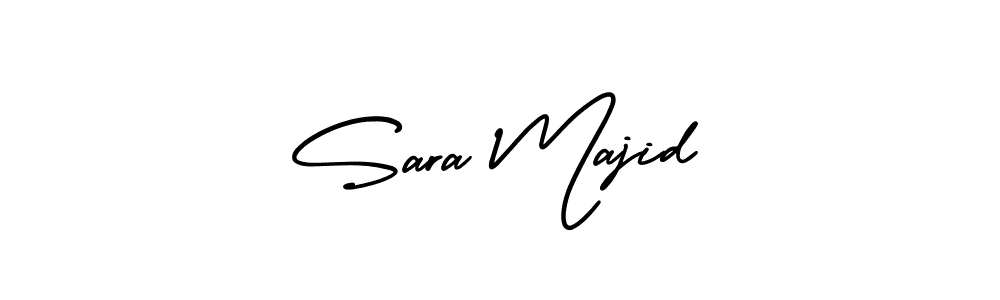 How to make Sara Majid name signature. Use AmerikaSignatureDemo-Regular style for creating short signs online. This is the latest handwritten sign. Sara Majid signature style 3 images and pictures png
