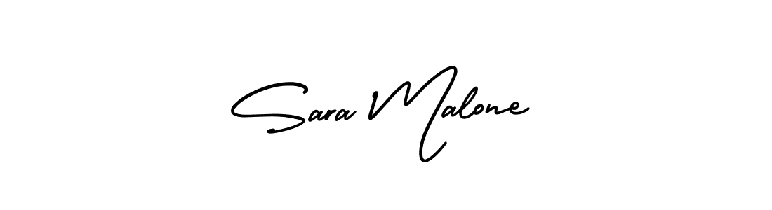 How to make Sara Malone name signature. Use AmerikaSignatureDemo-Regular style for creating short signs online. This is the latest handwritten sign. Sara Malone signature style 3 images and pictures png