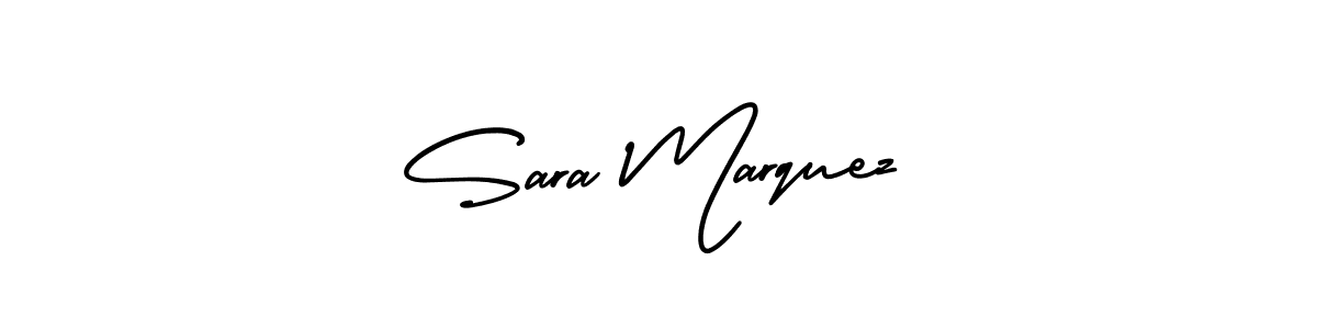 How to make Sara Marquez name signature. Use AmerikaSignatureDemo-Regular style for creating short signs online. This is the latest handwritten sign. Sara Marquez signature style 3 images and pictures png