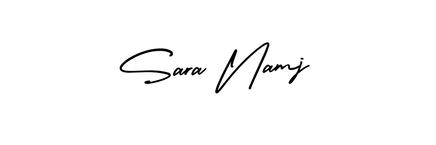 Check out images of Autograph of Sara Namj name. Actor Sara Namj Signature Style. AmerikaSignatureDemo-Regular is a professional sign style online. Sara Namj signature style 3 images and pictures png