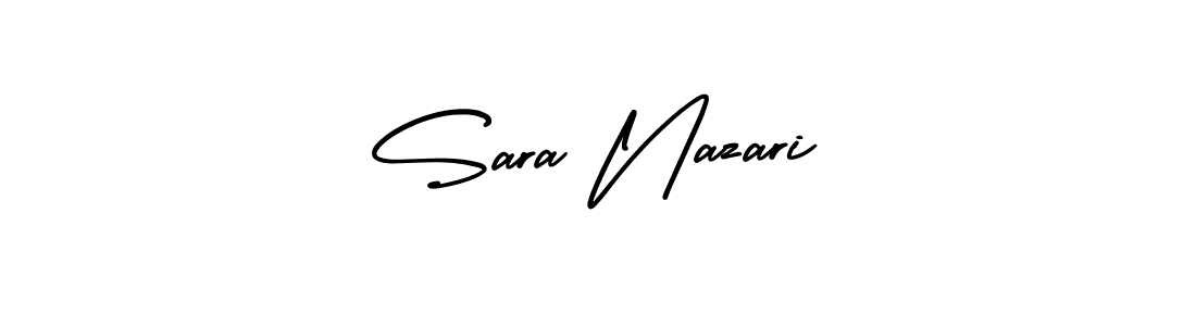 Also You can easily find your signature by using the search form. We will create Sara Nazari name handwritten signature images for you free of cost using AmerikaSignatureDemo-Regular sign style. Sara Nazari signature style 3 images and pictures png