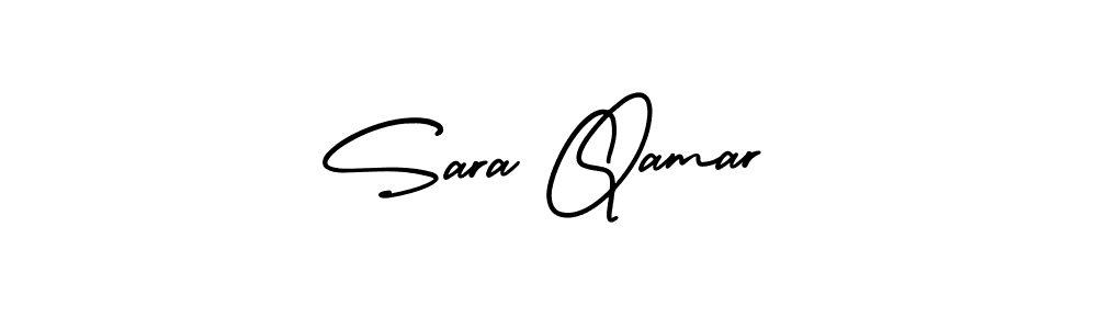 How to make Sara Qamar name signature. Use AmerikaSignatureDemo-Regular style for creating short signs online. This is the latest handwritten sign. Sara Qamar signature style 3 images and pictures png