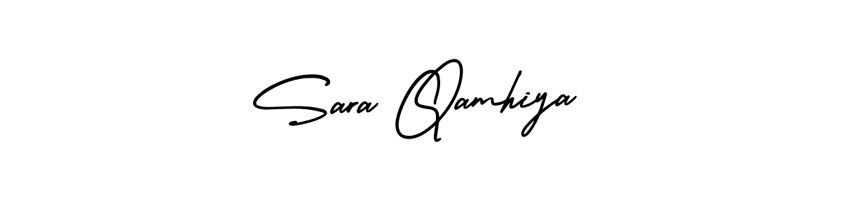 It looks lik you need a new signature style for name Sara Qamhiya. Design unique handwritten (AmerikaSignatureDemo-Regular) signature with our free signature maker in just a few clicks. Sara Qamhiya signature style 3 images and pictures png