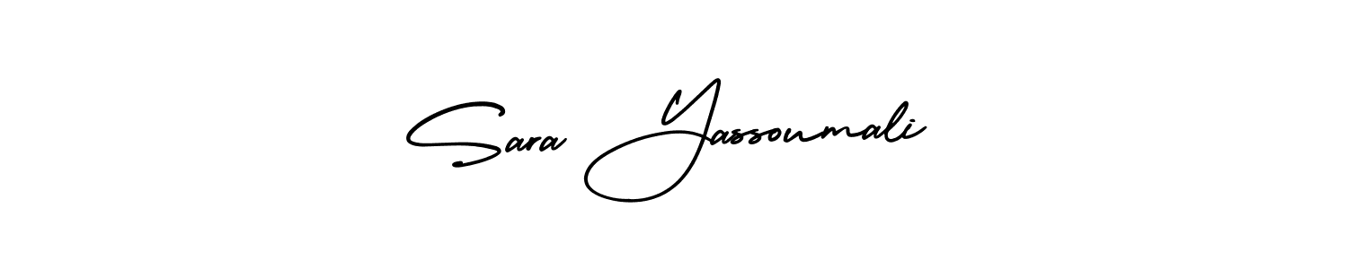 This is the best signature style for the Sara Yassoumali name. Also you like these signature font (AmerikaSignatureDemo-Regular). Mix name signature. Sara Yassoumali signature style 3 images and pictures png