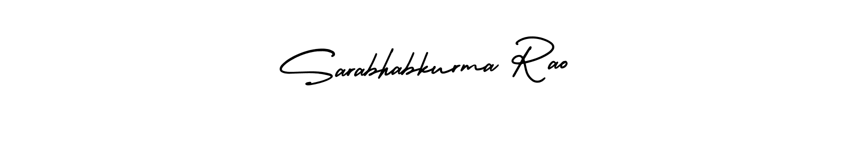 You should practise on your own different ways (AmerikaSignatureDemo-Regular) to write your name (Sarabhabkurma Rao) in signature. don't let someone else do it for you. Sarabhabkurma Rao signature style 3 images and pictures png