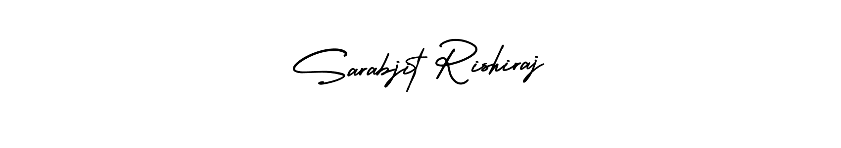 You should practise on your own different ways (AmerikaSignatureDemo-Regular) to write your name (Sarabjit Rishiraj) in signature. don't let someone else do it for you. Sarabjit Rishiraj signature style 3 images and pictures png